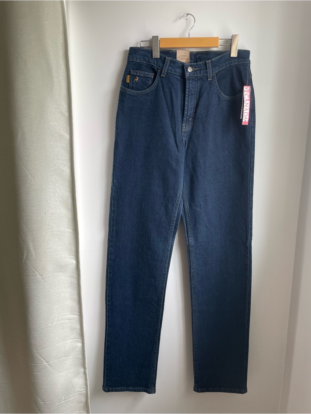 NWT Lois Dark Blue Jeans-Regular Waist-Straight Legs-30X34-Made in Canada 🇨🇦